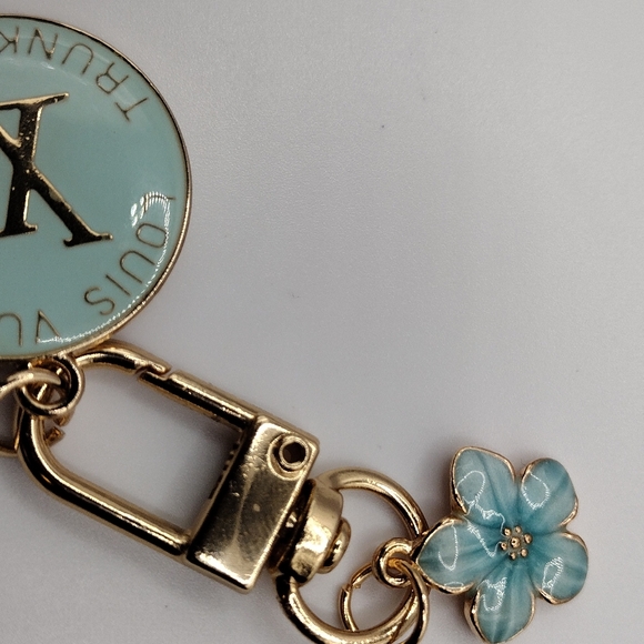 Louis Vuitton Button Zipper Pull Trunk Tag Blue 25mm - Picture 12 of 12